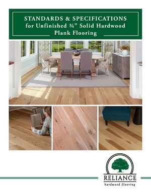 Flooring Standards Sheet Unfinished Solid